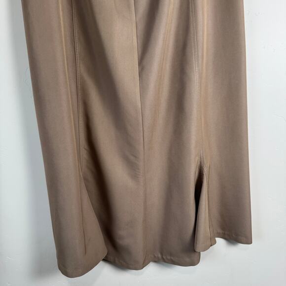 NWT CJ Banks Size 24 Midi Skirt A-Line Tan Women's Modest Career Western - Picture 6 of 10